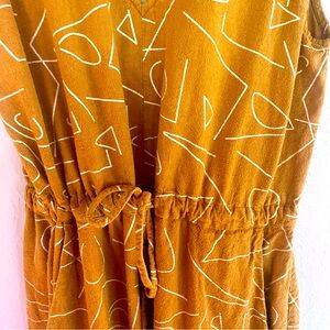 Ali Golden mustard abstract dress